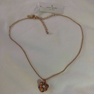 Kate Spade Rose Gold Flower Necklace, Real, NWT